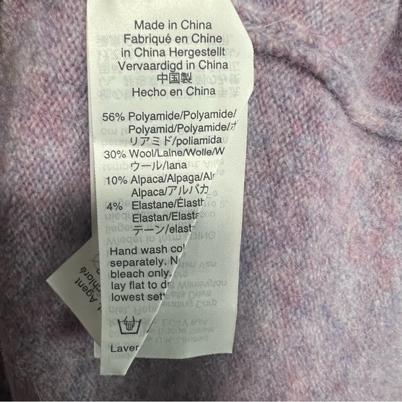 J Crew Turtleneck sweater in Supersoft yarn in Lavender Multi, New with Tags - Picture 5 of 7